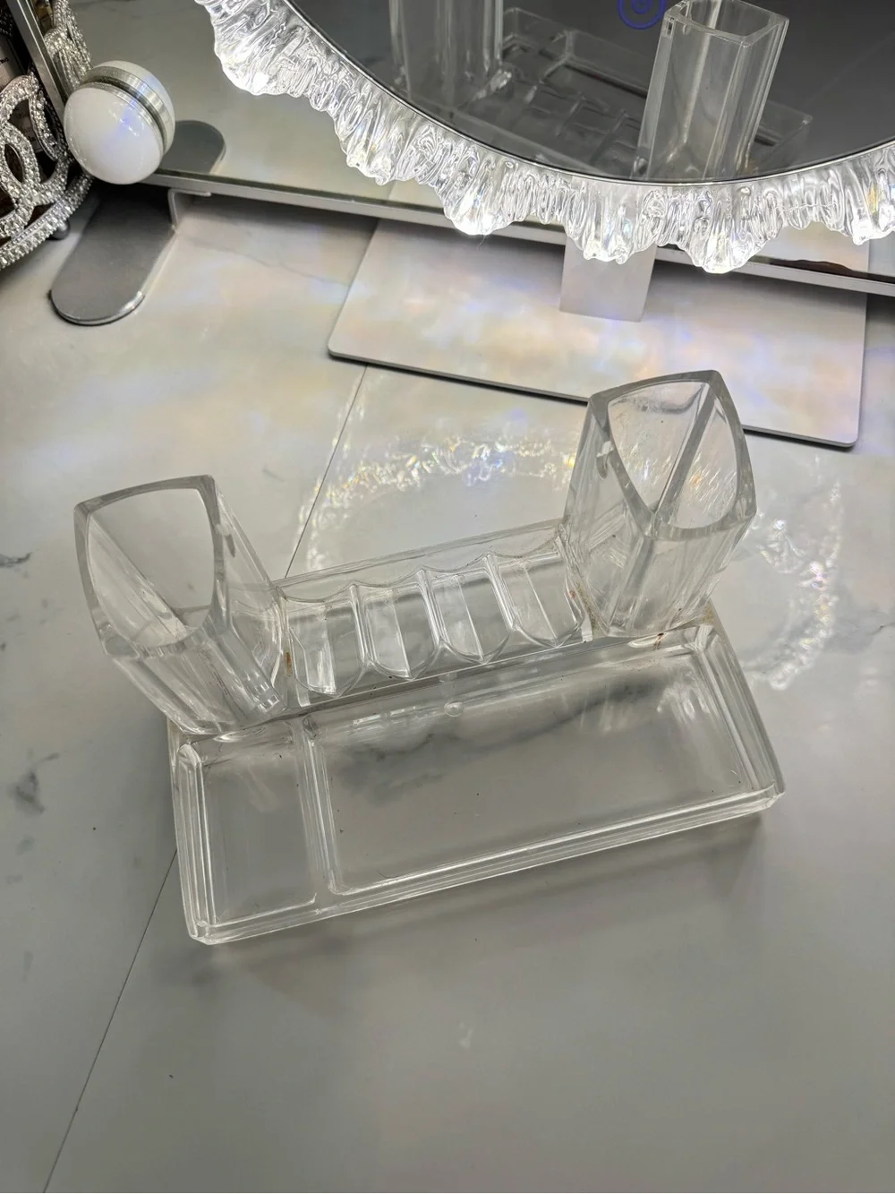 Clear Acrylic Makeup & Desk Organizer - Transparent